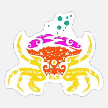 Maori Crab Swimming Bubble Tribal Tattoo Gift Idea' Sticker | Spreadshirt