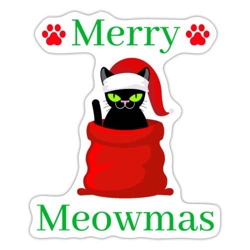 Merry Meowmas - Christmas Cat - Sticker