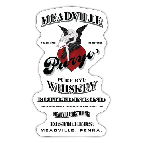 Meadville Pure Rye Whiskey Label - Sticker