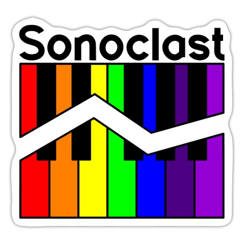 Sonoclast Rainbow Keys (for light backgrounds) - Sticker