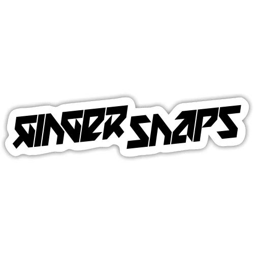 Ginger Snap5 logo (slim black) - Sticker