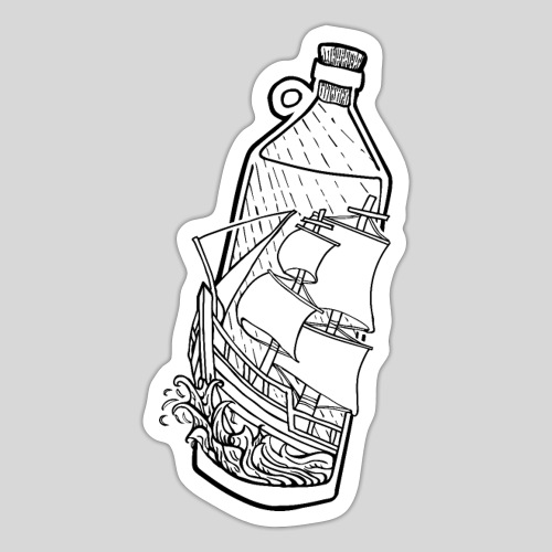 Ship in a bottle BoW - Sticker