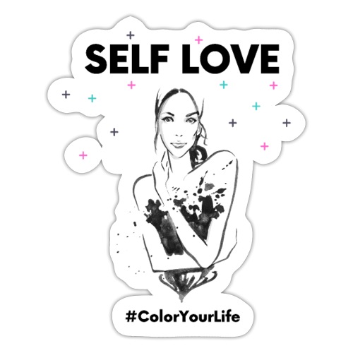 Self Love Black Print - Sticker