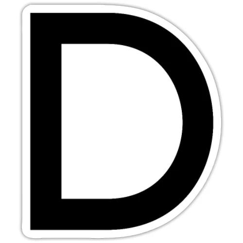 Alphabet Letter D - Sticker