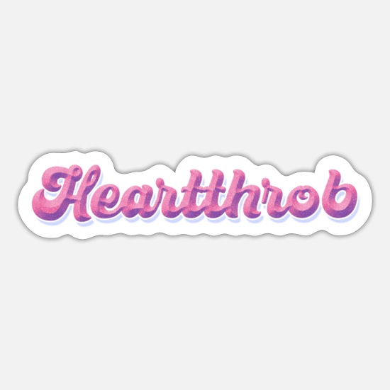 Heartthrob Y2K aesthetic sticker' Sticker