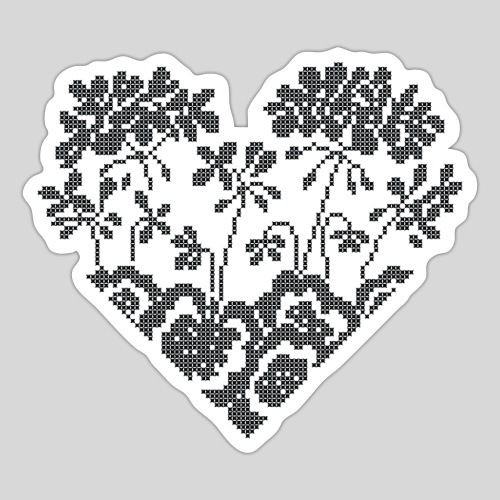 Serdce (Heart) 2A BoW - Sticker