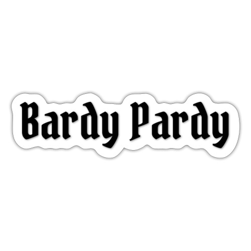 Bardy Pardy Black Letters - Sticker