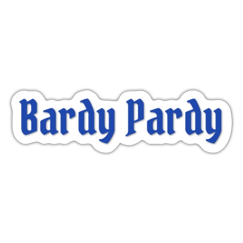 Bardy Pardy Blue Letters - Sticker