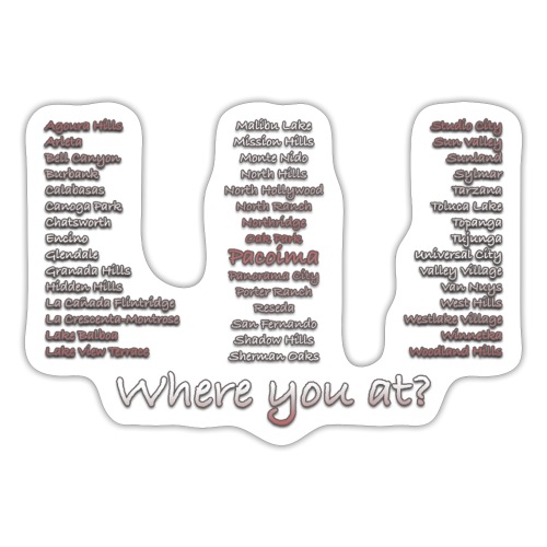 Where you at - Sticker