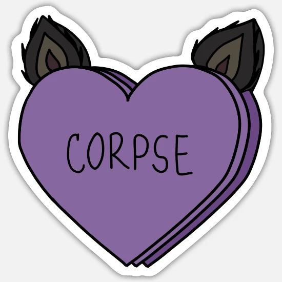 Corpse Heart Fluffy Sticker Spreadshirt
