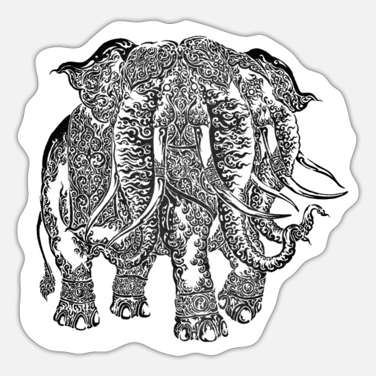 Imaginary Animals Erawan elephant1' Sticker | Spreadshirt