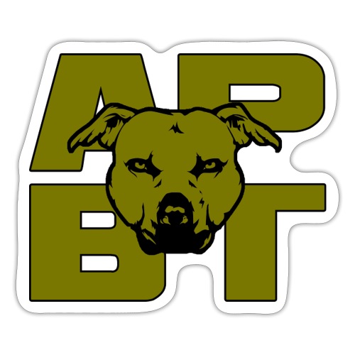 Pitbull APBT Design in oliv - Sticker