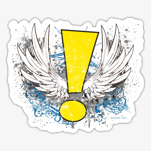 Winged Whee! Exclamation Point - Sticker