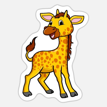 Giraffe, cute animal, cute Giraffe, kids' Sticker | Spreadshirt