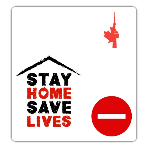 Stay Home Save Lives with KlubNocny logo - Sticker