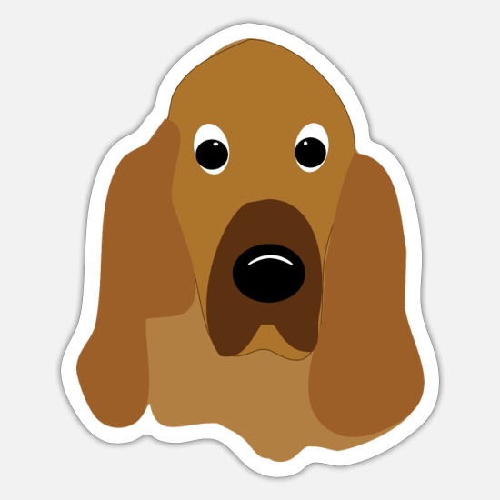Barney Cartoon Bloodhound Head' Sticker | Spreadshirt