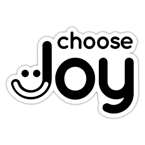 Choose Joy in Black (compact) - Sticker