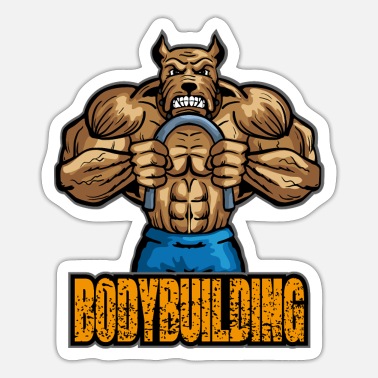 Body Builder Cartoon Stickers | Unique Designs | Spreadshirt
