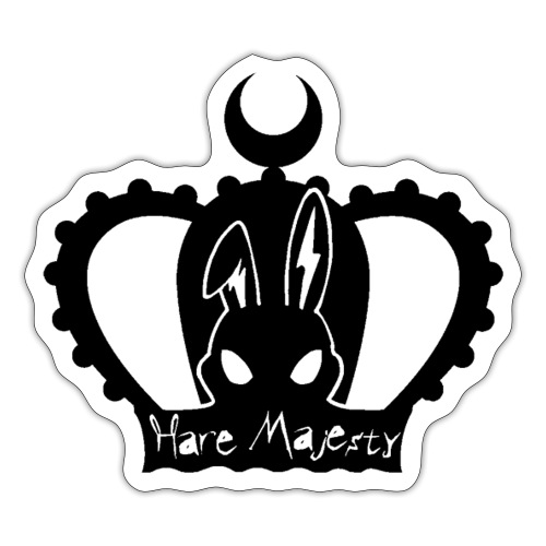 Hare Majesty (Black) - Sticker