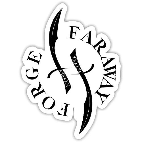 Faraway Forge Logo - White - Sticker