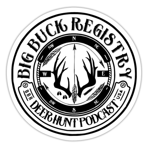 Big Buck Registry White Back Drop - Sticker