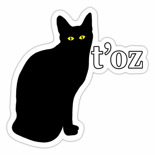 Sarcastic Black Cat Pet - Egyptian I Don't Care. - Sticker