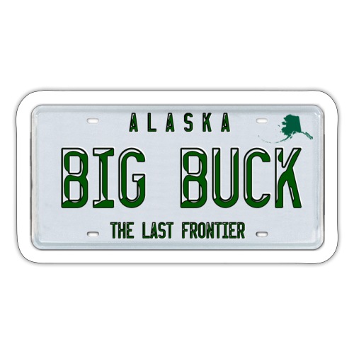 Alaska LICENSE PLATE Camo - Sticker