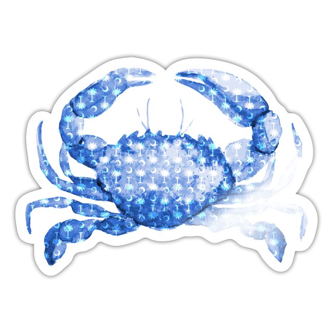 Coastal Living Blue Crab with South Carolina Flag