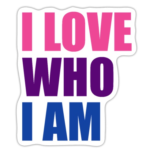 I Love Who I am - Bisexual Pride - Afrinubi - Sticker