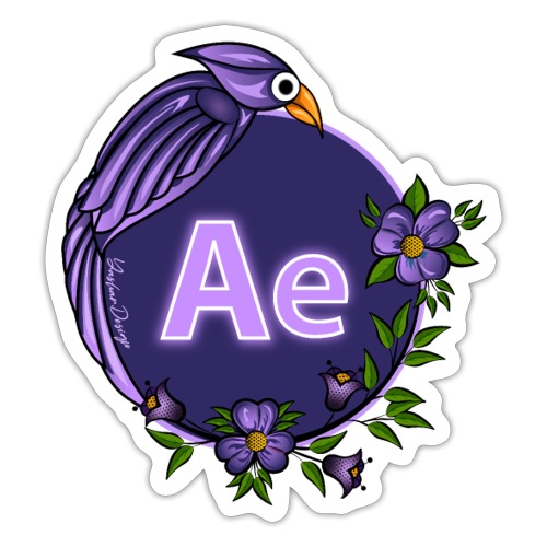 New AE Aftereffect Logo 2021 - Sticker