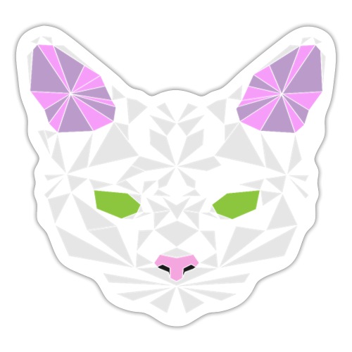 glass cat - Sticker