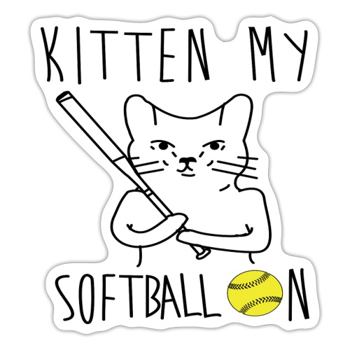 kitten my softballon - Sticker