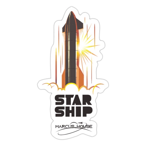 Star Ship Mars - Light - With Logo - Sticker
