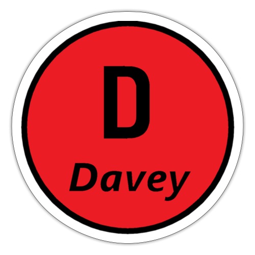 Davey35's YouTube Logo - Sticker