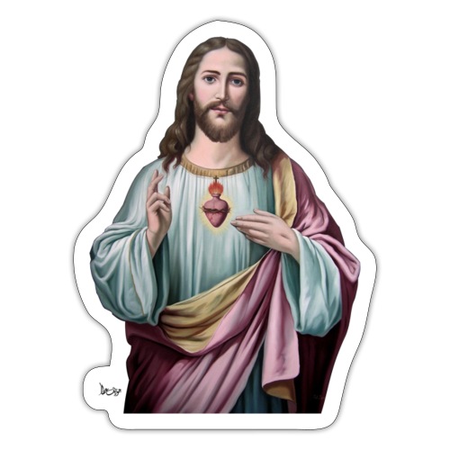 Jesus prayer god sacred heart religion christ - Sticker