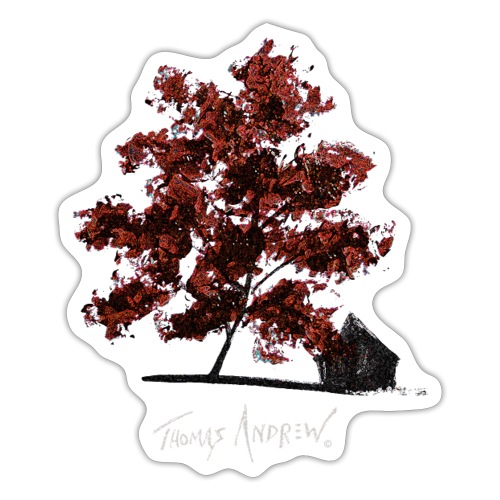 Red Tree design3PNG - Sticker