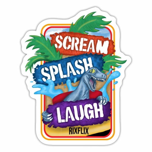 Jurassic Scream Splash Laugh - Sticker