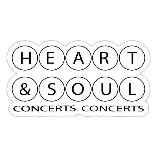 Heart & Soul Concerts - text horizon (no fill) - Sticker