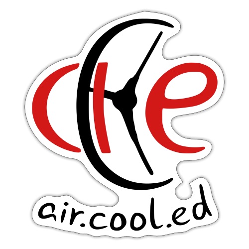 Black air.cool.ed Logo shirt - Sticker