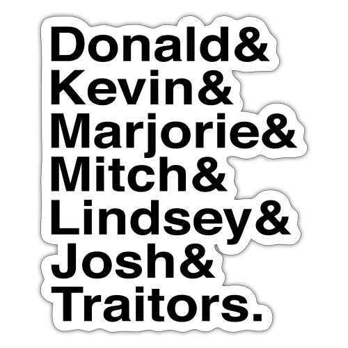 Republican Traitors Name Stack - Sticker