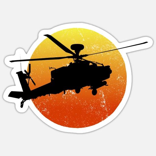 Silhouet Van Een Apache Helikopter