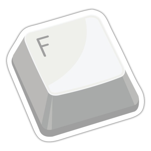 F key - Sticker