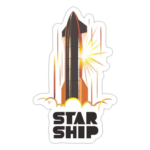 Star Ship Mars - Light - Sticker