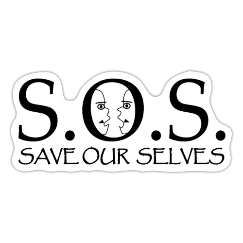 SOS Black on Black - Sticker
