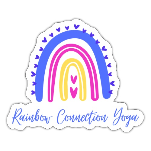 Rainbow Connection Yoga t shirt - Sticker