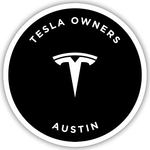 TESLA OWNERS AUSTIN CLUB STICKER - Sticker