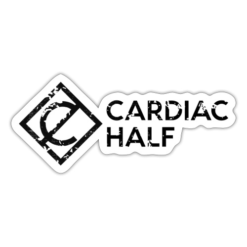 Cardiac Half Black Logo - Sticker