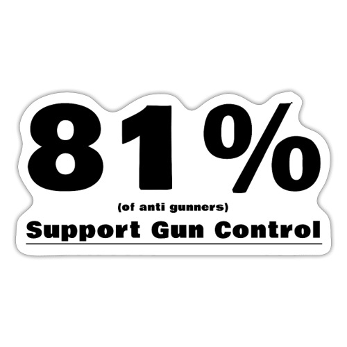 81% Support (black) - Sticker