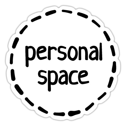 Personal Space (Black) - Sticker
