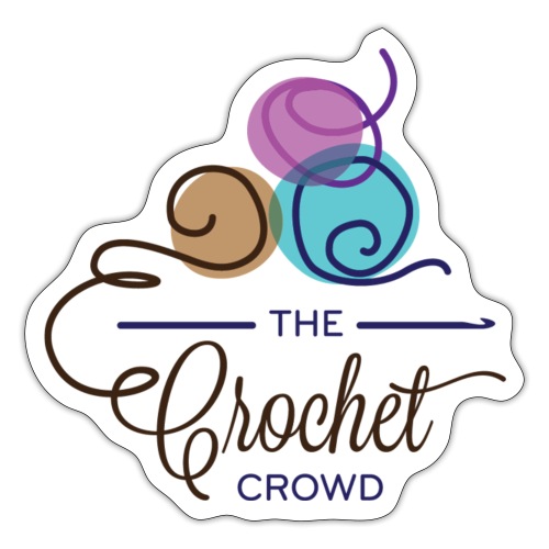 Dark Crochet Crowd Logo - Sticker